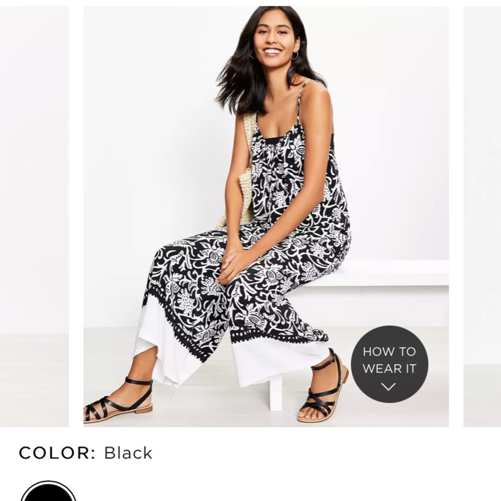 Loft Vine Crossback Strappy Jumpsuit
